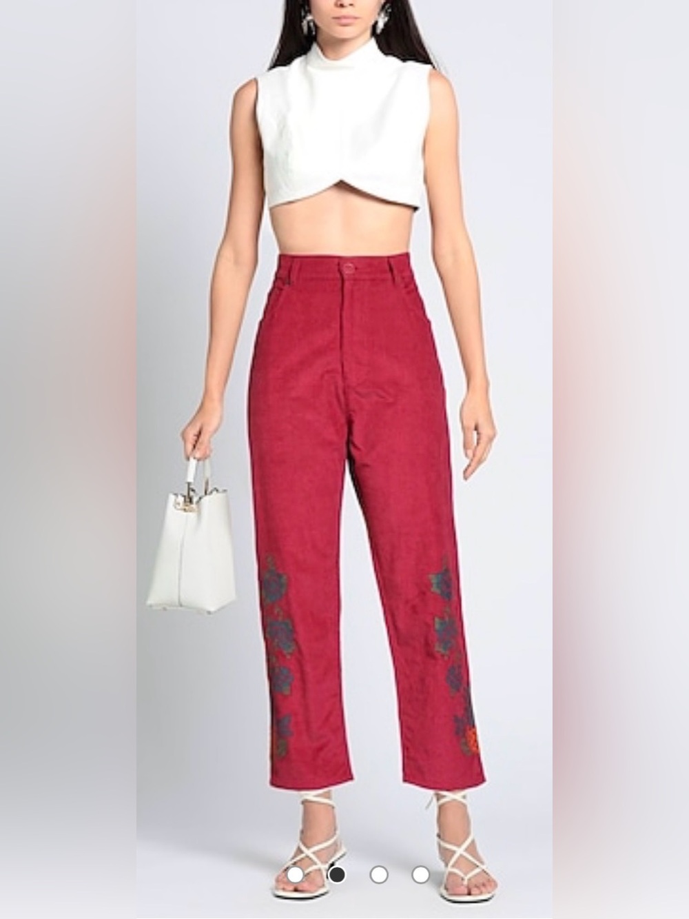 Farm Rio corduroy embroidered pants NWT